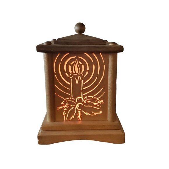 Unbranded Other - Light-up Wooden Christmas‎ Ornament Handmade Candle